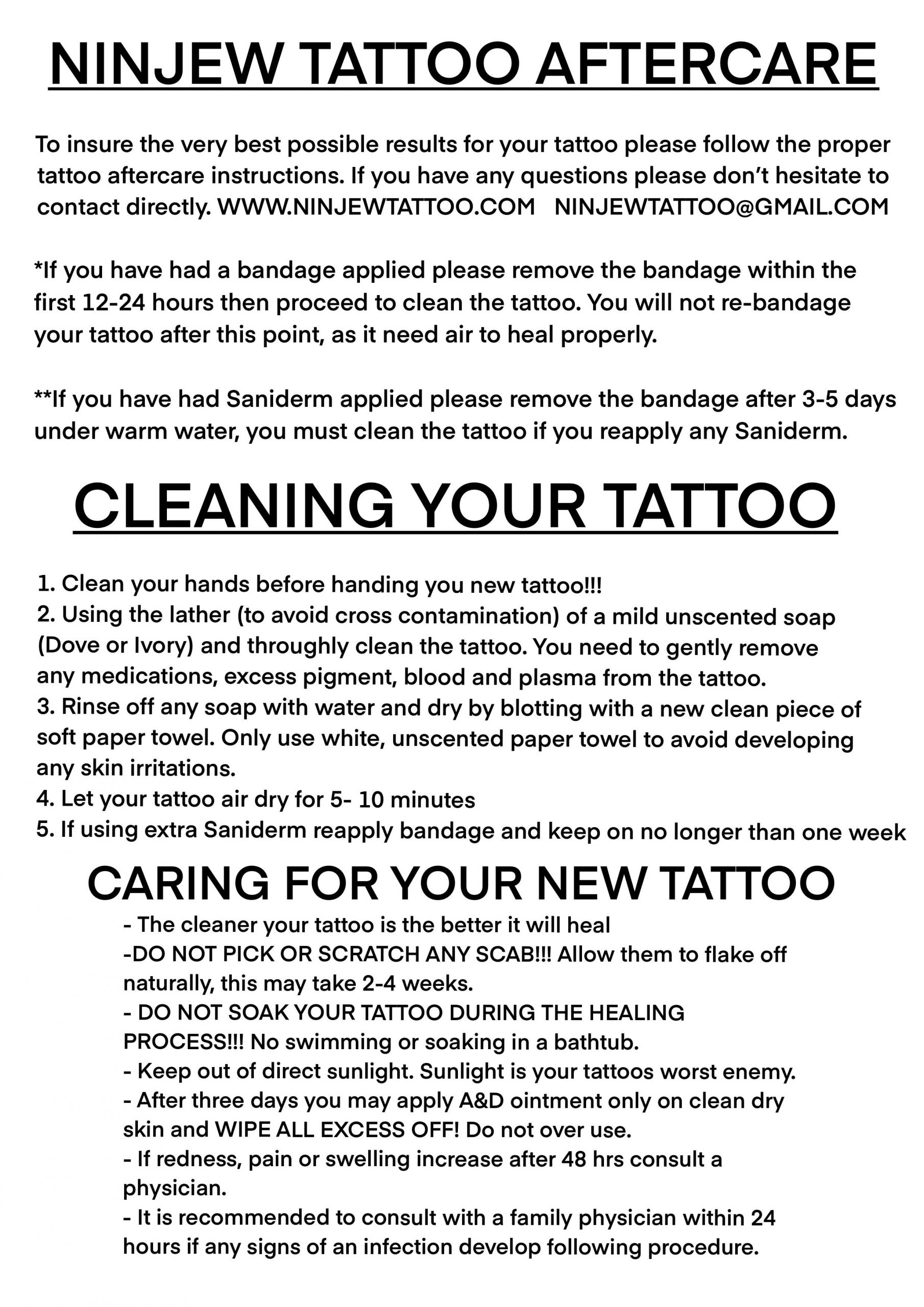 Buy Tattoo Aftercare Card PMU Aftercare Editable Tattoo Online in India   Etsy
